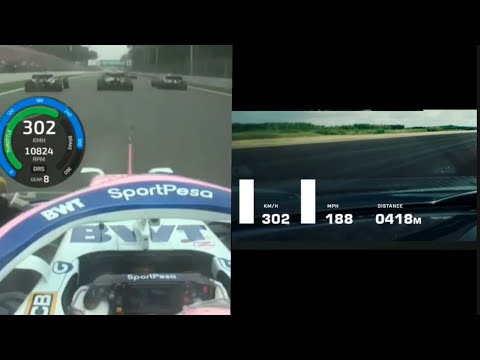 2019 F1 car Vs Koenigsegg Jesko Absolut 0-330 km/h Acceleration Comparison