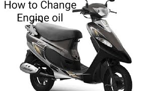 How To Change Engine Oil in TVS Scooty Pep Scooter