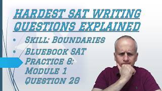 Hard #satwriting Conventions: Determining Appropriate Colon Usage Using Bluebook 8 Module 1 Q 20