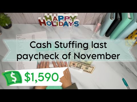 #cashstuffing last paycheck of November | $1,590 | budget with me