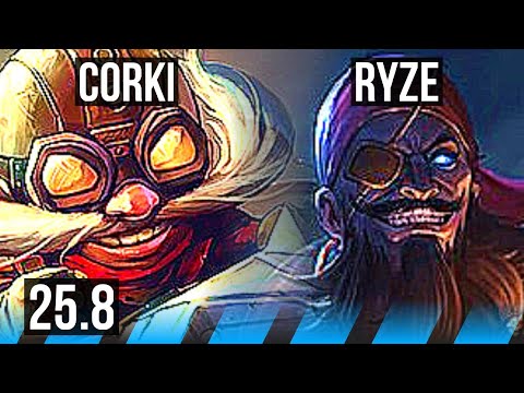 CORKI vs RYZE (MID) | 7/1/4, Godlike | EUW Master | 25.8