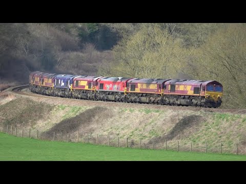 8 X Loco Convoy, 6Z12 @ Claverton - 27/03/21