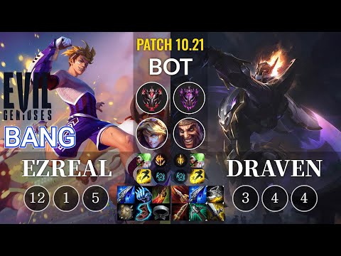 EG Bang Ezreal vs Draven Bot - KR Patch 10.21