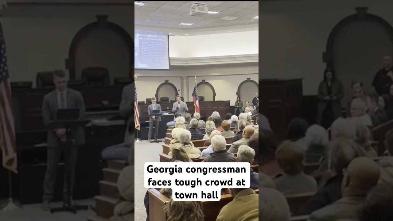 Georgia congressman faces tough crowd at town hall
