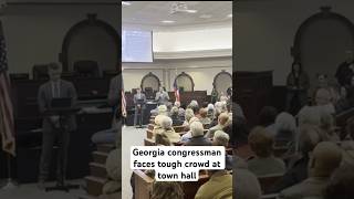 Georgia congressman faces tough crowd at town hall