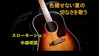 スローモーション　「色褪せない夏の切なさを歌う」　ギター弾き語り　中森明菜COVER
