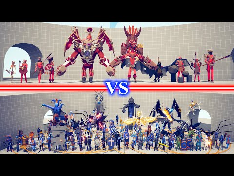 TRIBAL DLC TEAM vs SECRET ADDON TEAM - Totally Accurate Battle Simulator TABS