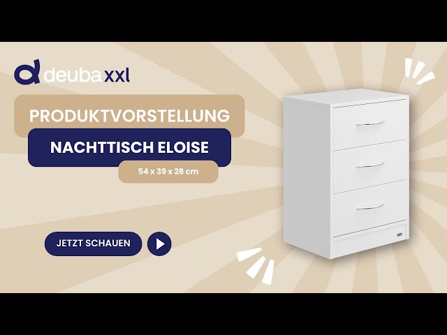 Video teaser for CASARIA® Nachttisch Eloise 54x39x28cm