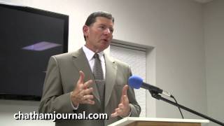 preview picture of video 'Chatham County sheriff's candidate Larry Meadows speaks at candidates' forum'