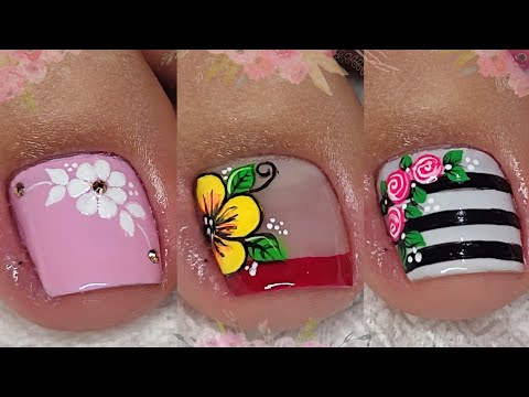 HERMOSAS IDEAS PARA DECORAR LAS UÑAS DE LOS PIES 🦶 | UÑAS DECORADAS