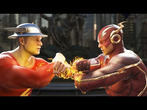 INJUSTICE 2 Jay Garrick (Golden Age Flash) vs Flash/Reverse Flash/Captain Cold Clash Dialogue