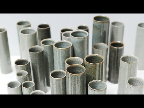 Throwing and Trimming Narrow Cylindrical Vases — ASMR Edition