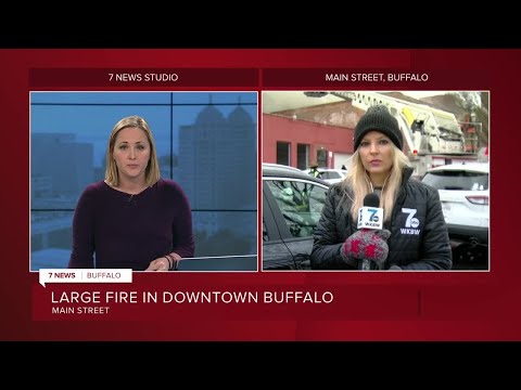 Lia Lando interview at four-alarm fire on Main Street
