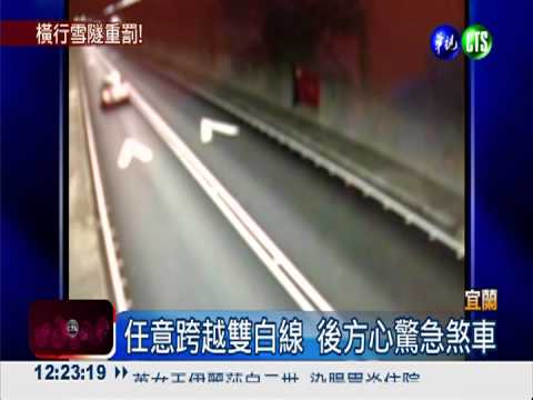 雪隧內蛇行! 連犯11次重罰3.3萬