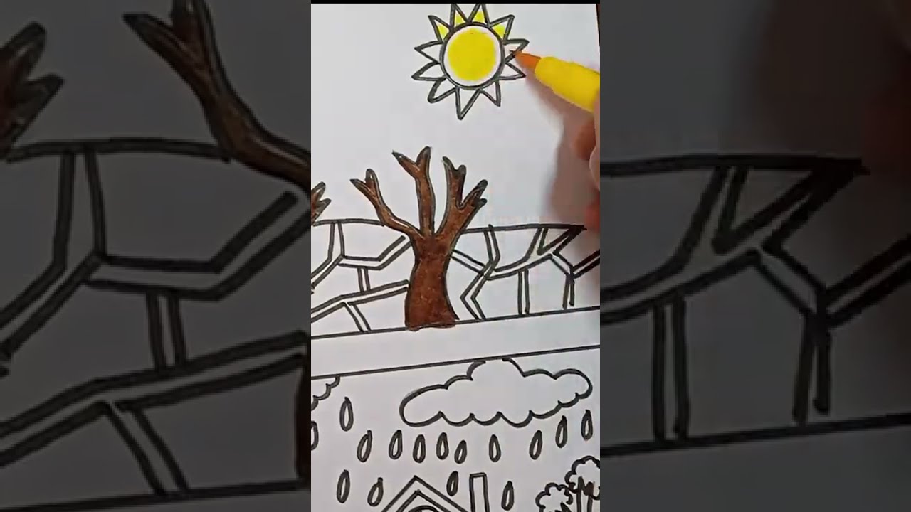 natural disaster - draught - drawing easy and simple | science drawing academy