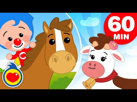 Como Los Animalitos ♫ Y Muchas Más Canciones de Animales de la Granja (60 Min) ♫ Plim Plim