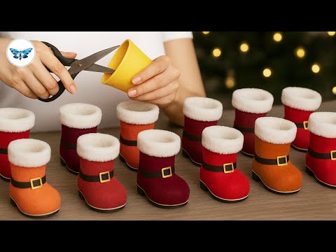 Just Like Real Ones!🎅WonderfulSanta Boots from Socks🧦Christmas Home Decor DIY🎄