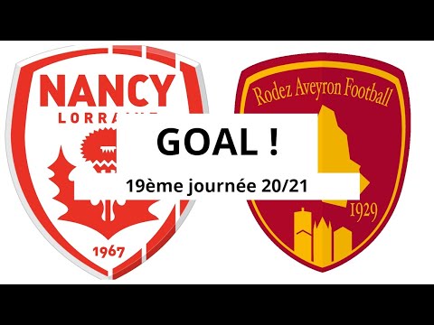 Nancy - Rodez AF [2-(2)] GOAL 90+2' (CSC Sega Coulibaly) 19ème journée 2020/21
