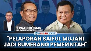 FULL Pelaporan Saiful Mujani Jadi Bumerang bagi Prabowo, Pakar Sebut Kasusnya Jadi Momok RI 1