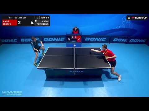 11:35 Andrii Shamrai - Vadym Nechyporuk 08.10.2023 TT Euro.Cup Ukraine Star. TABLE 4