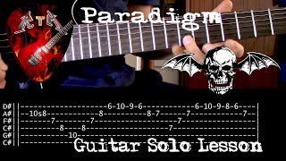 Paradigm Guitar Solo Lesson - Avenged Sevenfold (with tabs)