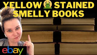 SMELLY YELLOW STAINED BOOKS || What is BOOK FOXING || Can I Sell Stinky Books?