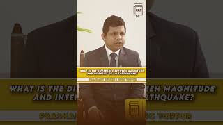 what is the difference between magnitude and intensity of an earthquake? #99notesias #upsctopper