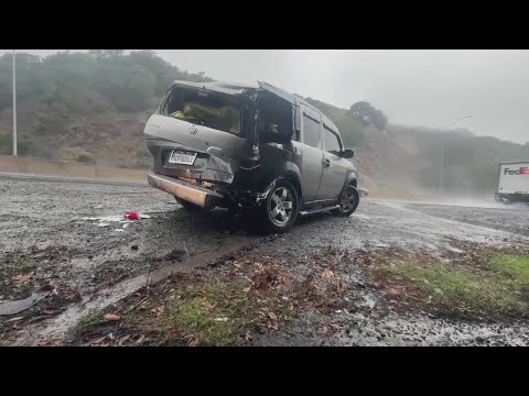 Crashes unfold on rain-soaked roads in Contra Costa County