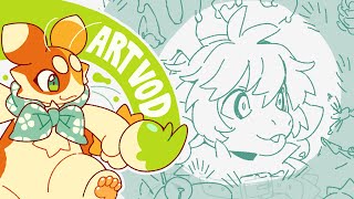 CRITTER STREAMS ART: furry name badge commissions (part 1)