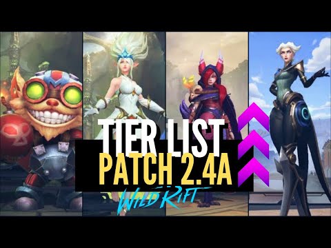 TIER LIST WILD RIFT Patch 2.4A!! ANALISE TIER LIST EUROPEU 2.4A
