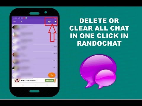 How To Delete Or Clear All Chat In One Click In Randochat App