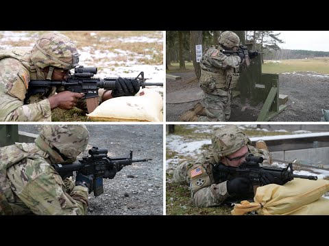 U.S. Soldiers with M4 and M17 qualification 2023