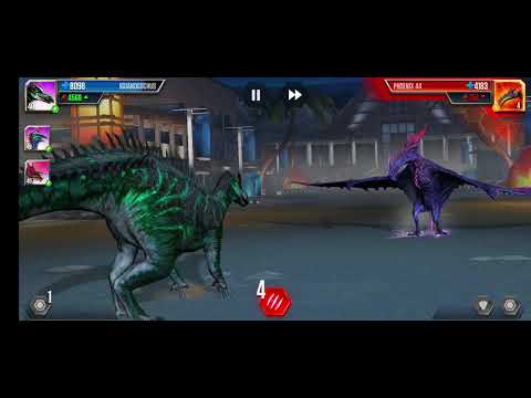 IGUANOSUCHUS Vs PHOENIX 44 !! Level 1- 12 Continues K.O. in Jurassic World The Game