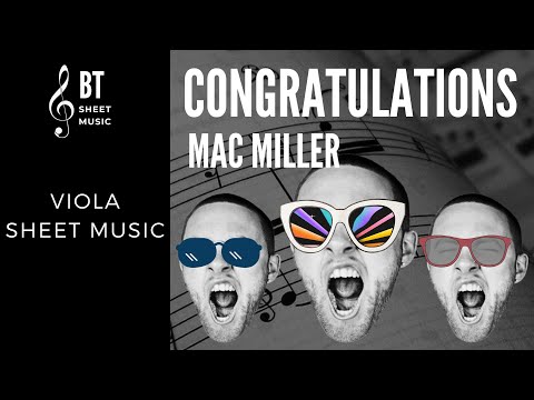 CONGRATULATIONS - Mac Miller - Viola Sheet Music