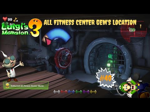 Luigi's Mansion 3: Part 40- The Fitness Center(13F) Gems: Location of all six Gems gameplay.