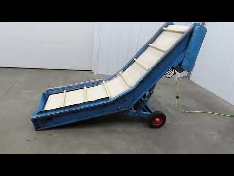 PMI Plastic Machinery Adj Incline Cleated Belt Conveyor 22"W x 90"L 115V 30FPM