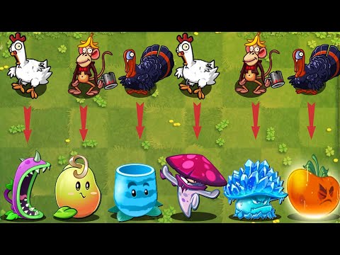 Random 40 Pair Plants Vs 200 Animal Zombies - Who Will Win? - PvZ 2 Challenge