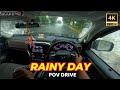 HEAVY RAIN POV DRIVE SCORPIO N ASMR GO PRO 12 TEENAGER DRIVES