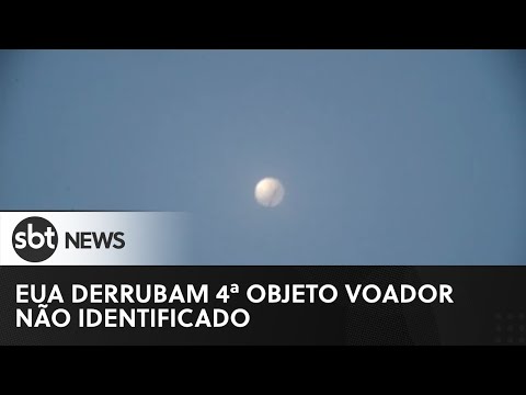 EUA derrubam 4ª objeto voador não identificado | #SBTNewsnaTV (13/02/23)