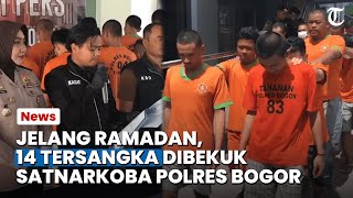 Jelang Bulan Suci Ramadan 2023, Aparat Polres Bogor Menangkap 14 Pelaku Tersangka Kasus Narkoba