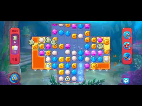 Fishdom Hard Level 11569 (with ingame lightning booster) @choraelmin