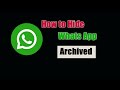 How to Hide WhatsApp Chat  | How to Hide WhatsApp Archived Messages (2023) #jiyanj #malayalam