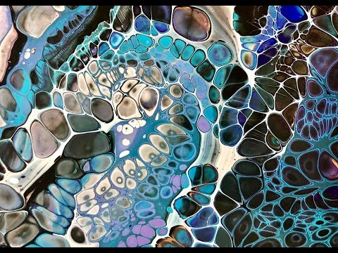 #121. Acrylic Paint Pouring on a 20” Round