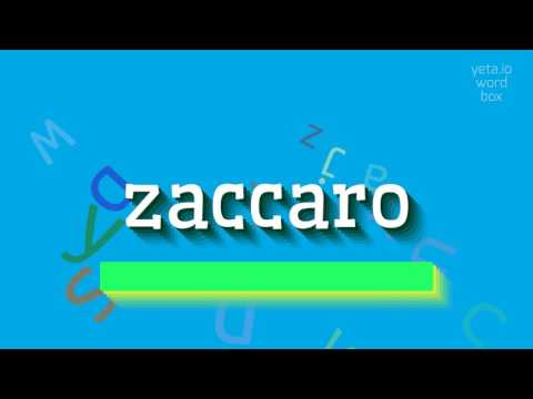 How to say "zaccaro"! (High Quality Voices)