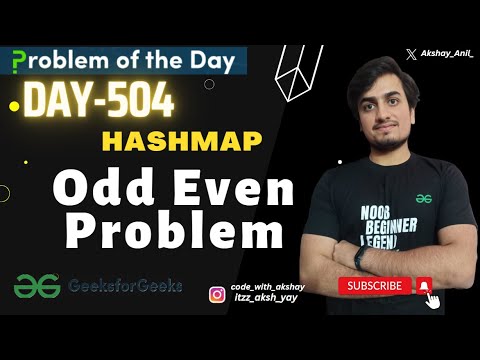 D-504 | Odd Even Problem | gfg potd  | GFG Problem Of The Day | 01June 2024
