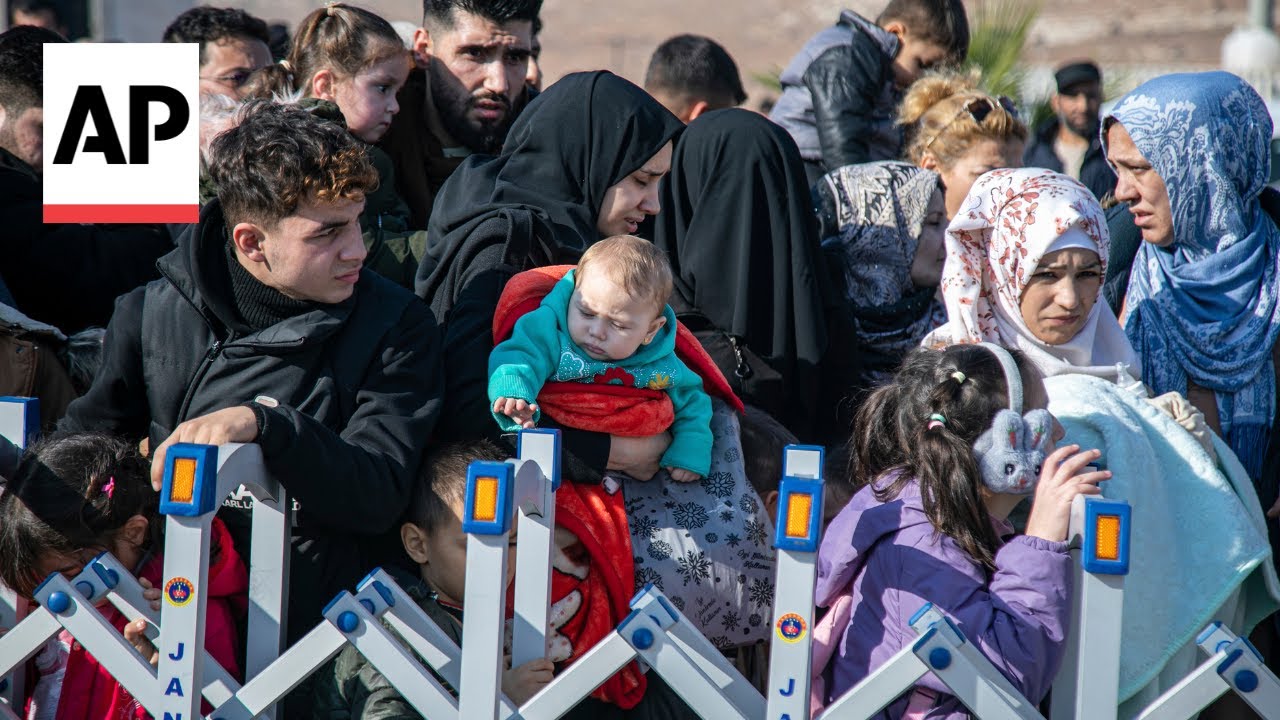 Syrian refugees wait at Turkish border, eager to return home after fall of Assad's government