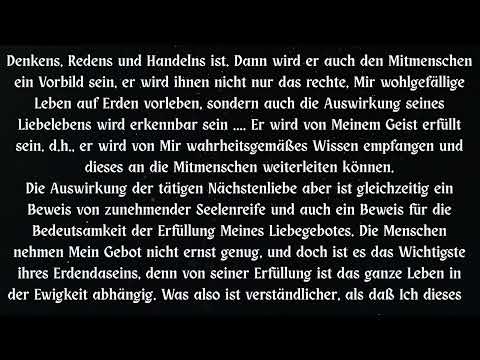 WERDET LIEBE - Gottes höchste Forderung an den Menschen" ....