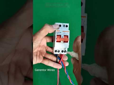 MCB changeover connection#shorts #electricalwiring