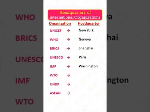 Headquarters of International Organisations #shorts #shinemore