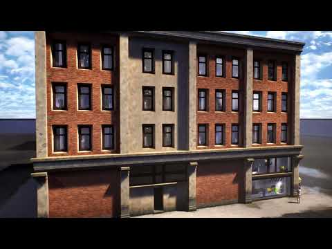 Modular building with wParallax interiors - Unreal Engine 4.27